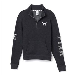 PINK 3/4 zip sweater